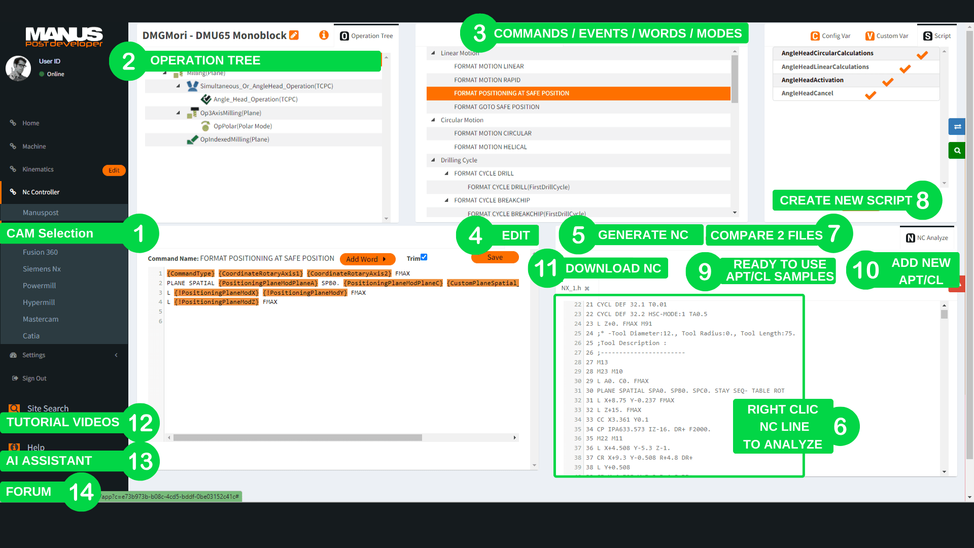 MANUSpost Developer is user friendly