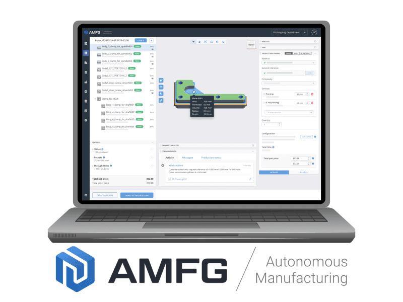 AMFG Rapid Quoting Software - Help UK CNC machine shop win job quicker